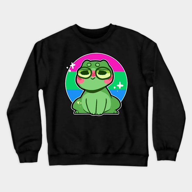 pride frog- Poly Variant Crewneck Sweatshirt by Brewing_Personalitea